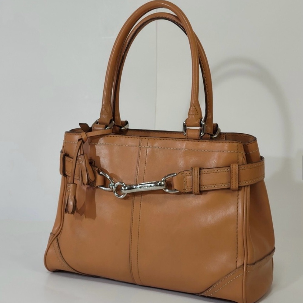 Vintage Coach Tan Leather Handbag